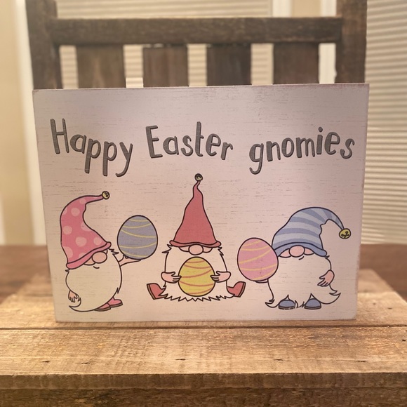 Easter Gnome Wood Sign, Happy Easter Gnomies, Easter Tier Tray or Wall Decor - Picture 13 of 16